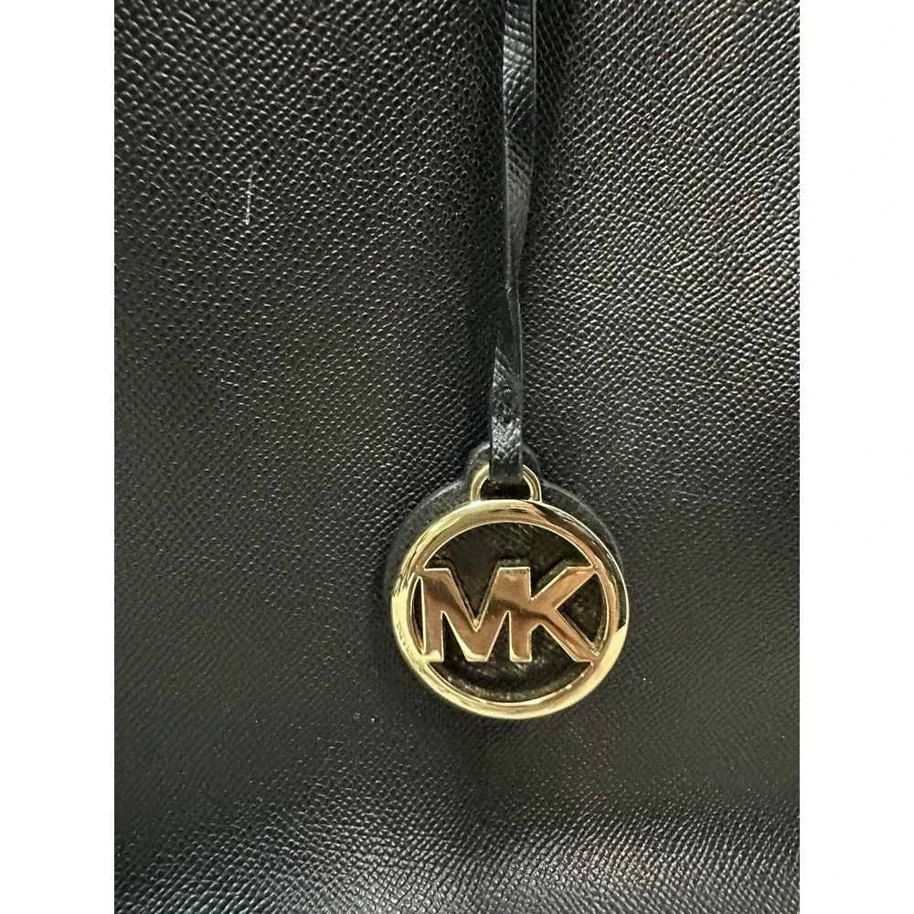 Michael Kors HOUSTON‎ DOUBLE ZIP Crossgrain BLACK Satchel